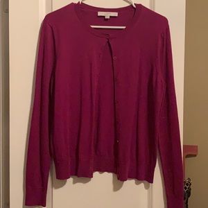 Purple long sleeve cardigan size medium